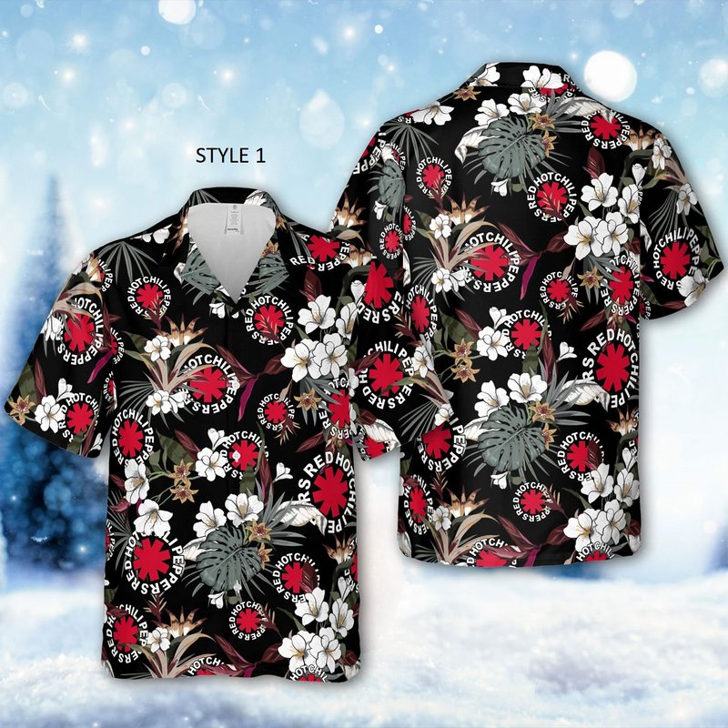 Red Hot Chili Peppers Hawaiian 2023 Tour Shirt — Chemises décontractées pour hommes