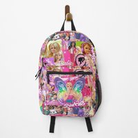 Cute Barbie Assorted Character And Logo Collage Backpack — Casual & School Backpacks