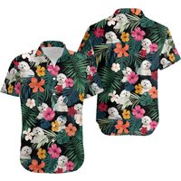 Bichon Frise Dog Hawaiian Shirt, Love Bichon Frise Dog Beach Shirt