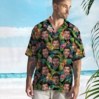 Personalized Photo Hawaiian Shirt, Custom Face Beach Shirt