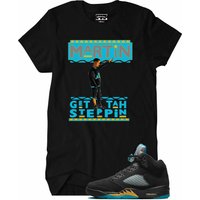 Fitz 4 Kickz Shirt To Match The Jordan 5 Black Aqua — Mens T Shirts