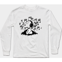 Cute Snoopy Abstract Listening To Music - Snoopy - Long Sleeve Shirt