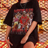 Jordan 90s Style Vintage Bootleg Tee Graphic T Shirt