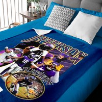 Justin Jefferson Dreams Baby Blankets, Vintage Justin Jefferson Baby Blankets