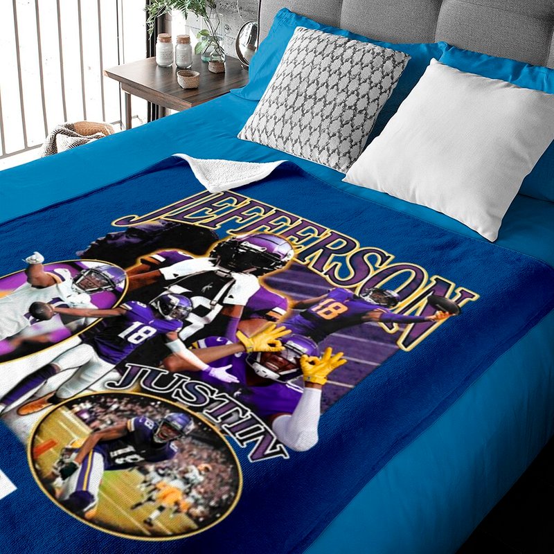 Justin Jefferson Dreams Baby Blankets, Vintage Justin Jefferson Baby Blankets — Baby Blankets