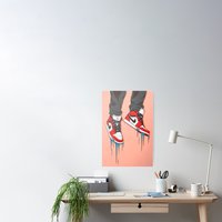Good Jumping Sneakers Kick Poster Poster