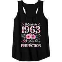 60 Year Old Made In 1963 Floral 60th Birthday Gifts Women Tank Tops