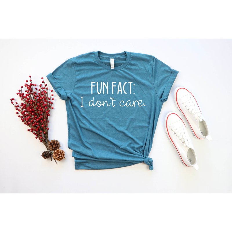 Fun Fact: I Don't Care Shirt, Inspirational Shirt — T-shirts pour hommes