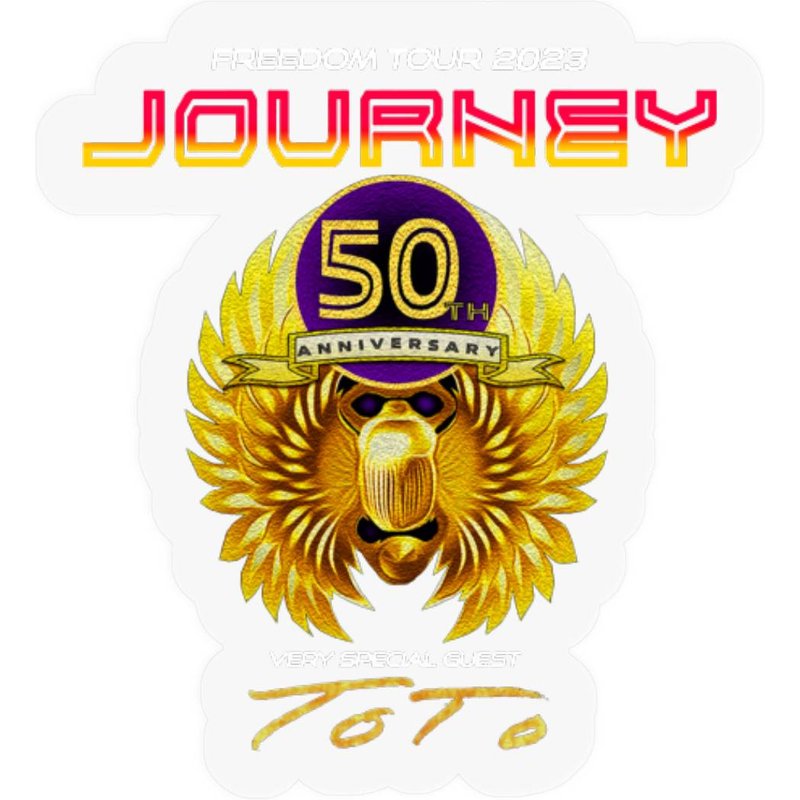 Journey Freedom Tour 2023 Journey 50th Anniversary Stickers, Rock Tour 2023 Merch — Stickers & Decals