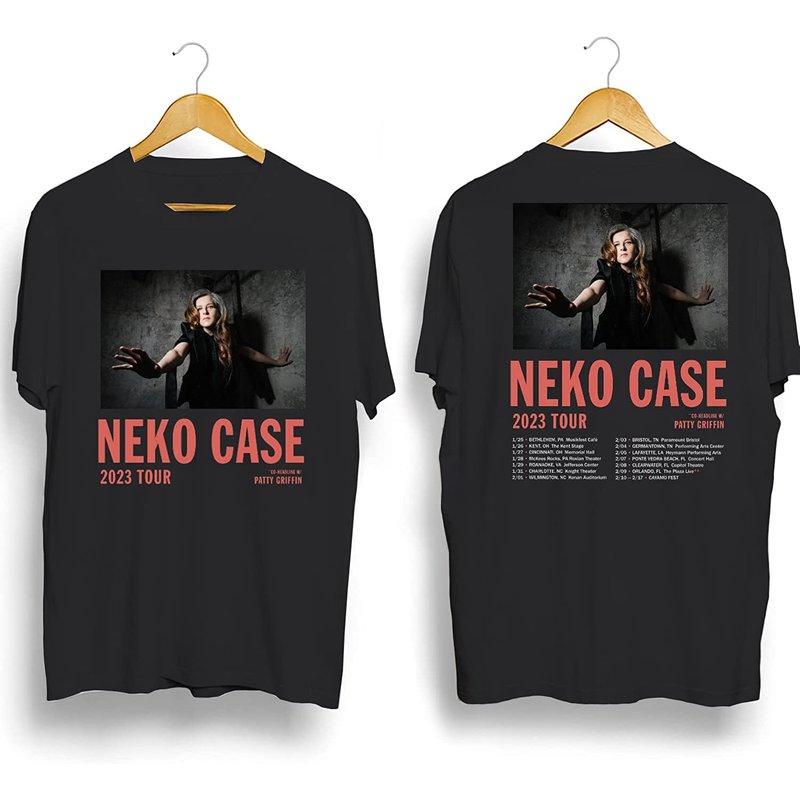 Neko Case Tour 2023 T-shirt, Neko Case 2023 2 Side T-shirt — T-shirts pour hommes