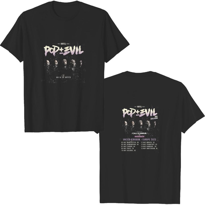 Pop Evil The Vortex Tour 2023 T-shirt, Pop Evil Fans Gift T-shirt — T-shirts pour hommes
