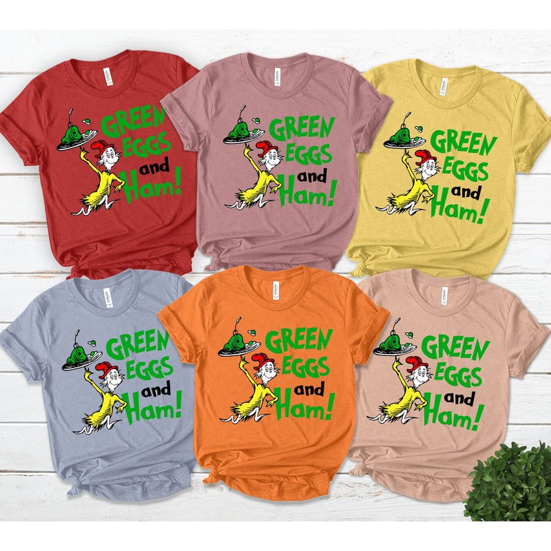 Green Eggs And Ham Shirt, Reading Day Shirts — Mens T Shirts