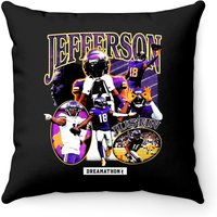 Justin Jefferson Dreams Vintage Throw Pillows
