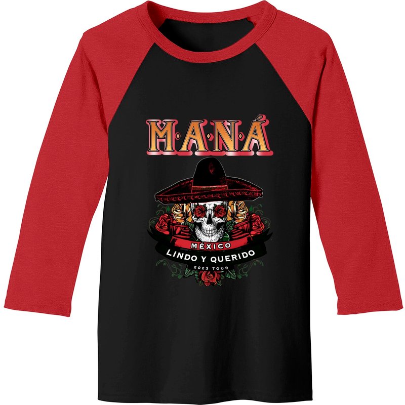 Mana, Rock Mexicano Band Baseball Tees — T-shirts pour hommes