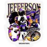 Justin Jefferson Dreams Vintage Stickers