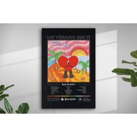Bad Bunny Album Poster, Un Verano Sin Ti Bad Bunny Poster