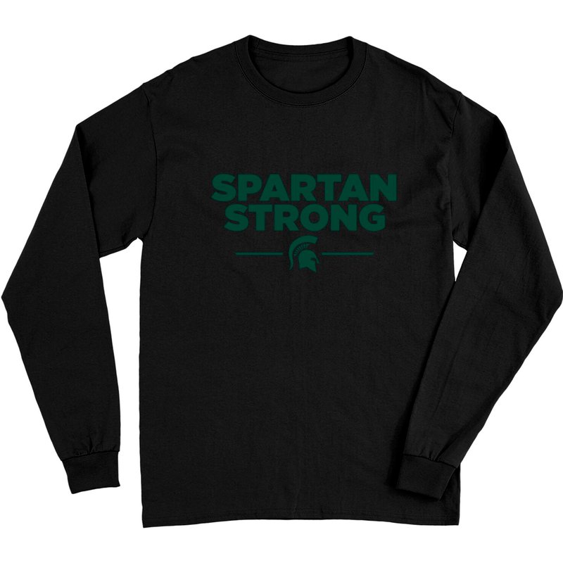 Spartan Strong Msu Long Sleeves, We Are All Spartans Donate For Spartan Strong Fund Long Sleeves — T-shirts pour hommes