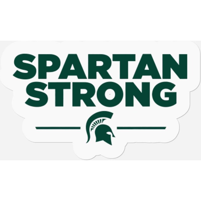 Spartan Strong Msu Stickers, We Are All Spartans Donate For Spartan Strong Fund Stickers — Stickers & Decals