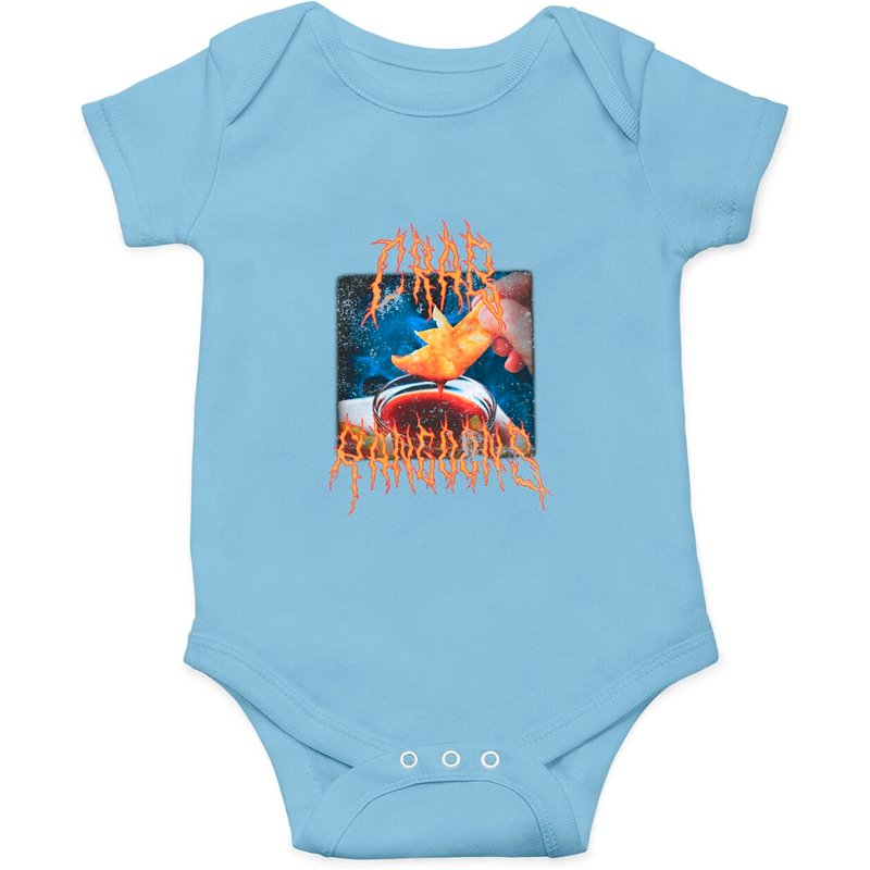 Vintage Crab Rangoon Heavy Metal Onesies, Crab Rangoon Vintage Onesies — Bodys bébé