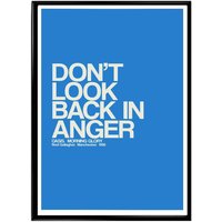 Don't Look Back In Anger Poster, Oasis Lyrics Poster, Rock Band Poster — Posters & Prints