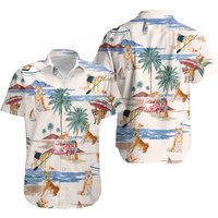 Shiba Inu Summer Beach Hawaiian Shirt