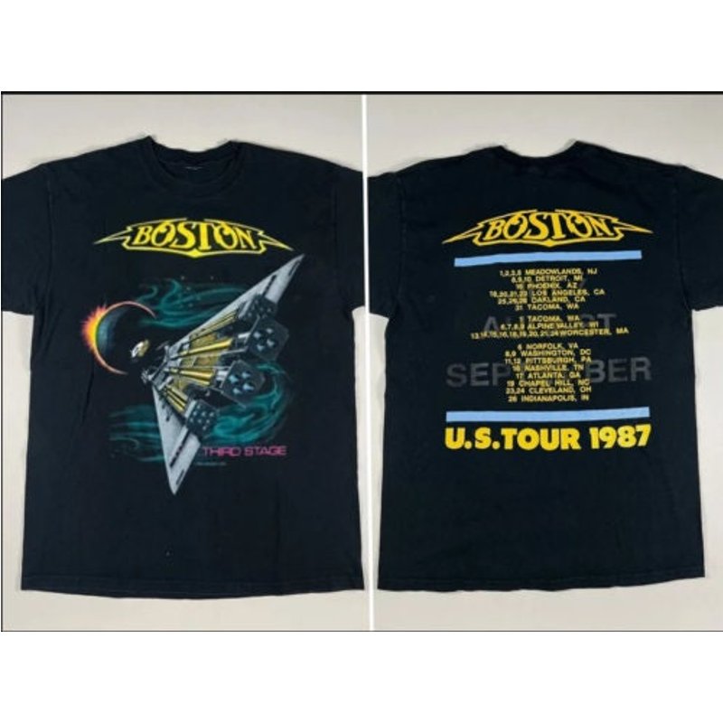 Boston Rock Band Concert Tour 1987 T-shirt — T-shirts pour hommes