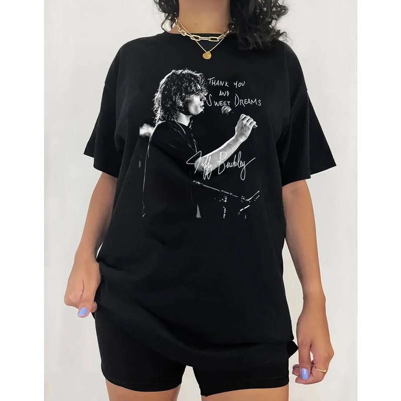 Jeff Buckley Thank You And Sweet Deams T-shirt, Jeff Buckley Signature Shirt — Mens T Shirts
