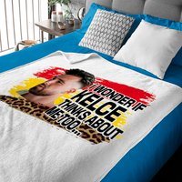 Popular Super Soft K.ansas City Chiefs I Wonder Travis Kelce Football Baby Blankets