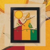 Three Little Birds - Bob Marley 1970s Vintage Style Poster — Posters & Prints