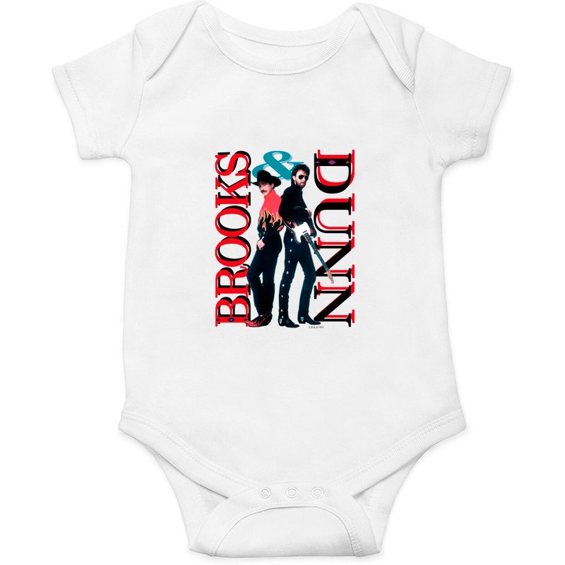 Vintage 1993 Brooks And Dunn Stampede Tour Country Music Onesies — Bodys bébé