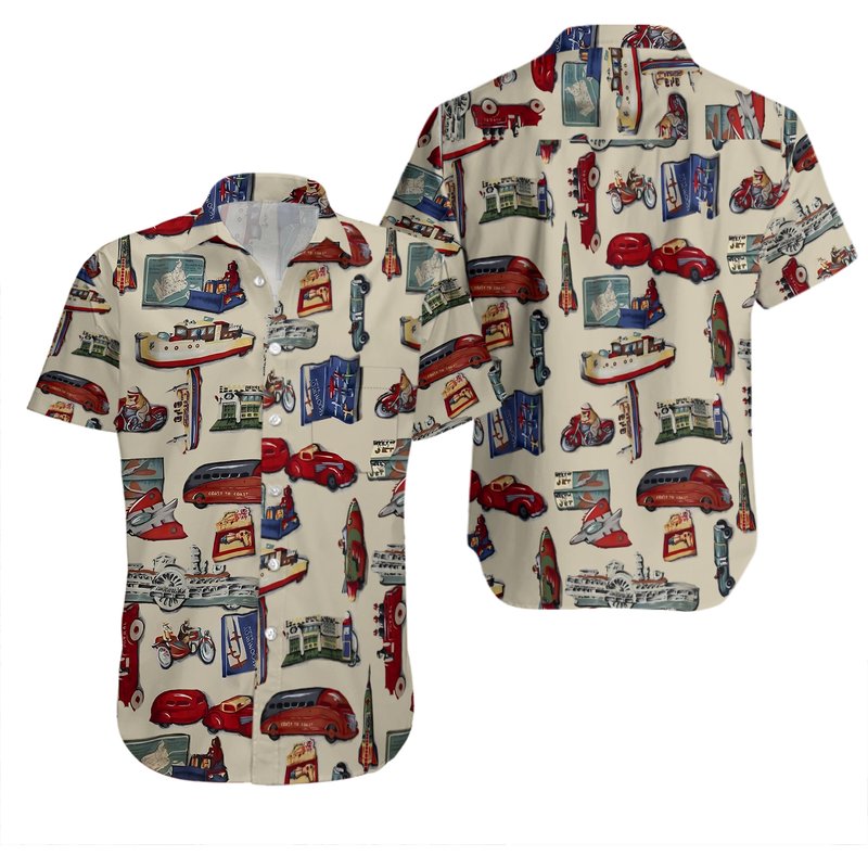 Vintage Reyn Spooner American Classics Beige Button Front Shirt — Chemises décontractées pour hommes