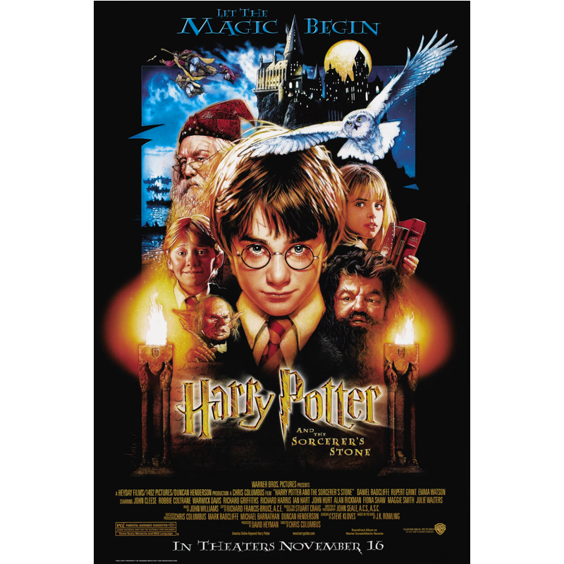 Harry Potter And The Sorcerer's Stone Movie Poster — Affiches et impressions