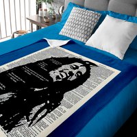 Bob Marley Silhouette On Newspaper Baby Blankets