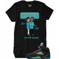 Fitz 4 Kickz Shirt To Match The Jordan 5 Black Aqua