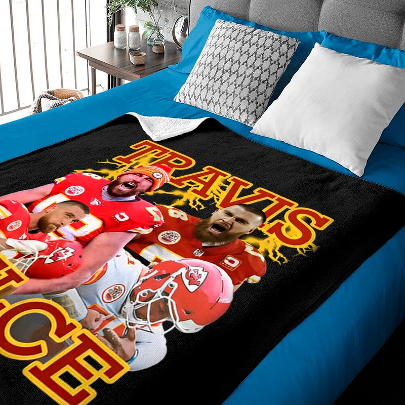 Travis Kelce Vintage 90s Baby Blankets - Cozy Infant Gifts — Couvertures pour bébé