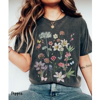 Wildflower Shirt, Cottagecore Shirt, Vintage Botanical Tshirt