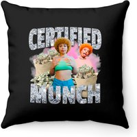 Ice Spice Certified Munch Throw Pillows — Decorative Cushions