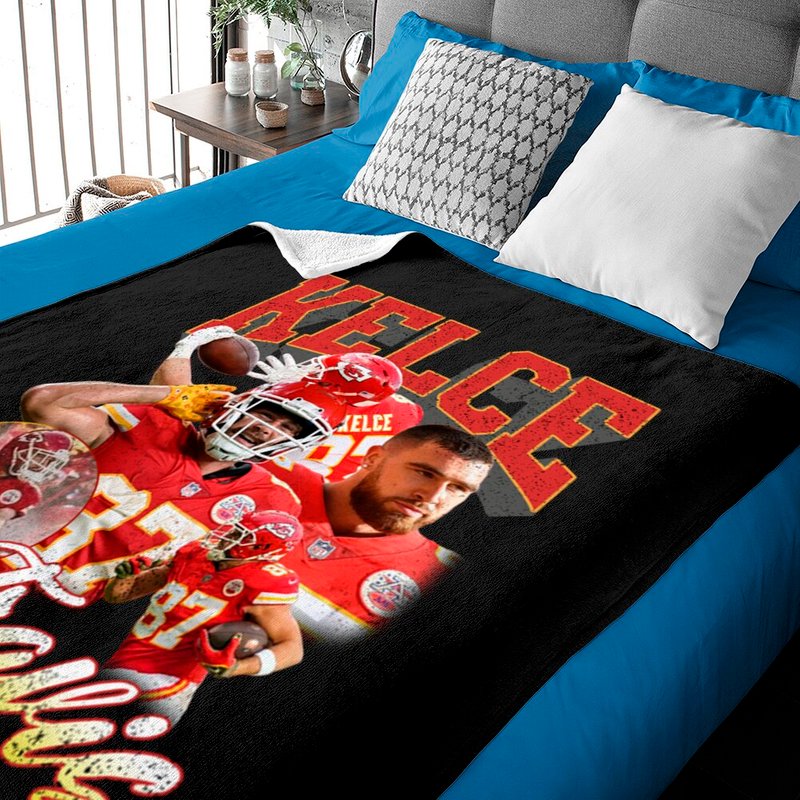 Travis Kelce Baby Blanket For Football Baby — Couvertures pour bébé