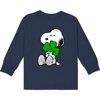 Snoopy Shamrock Hug - St Patricks Day - Crewneck Kids Long Sleeve T-shirts — Mens T Shirts