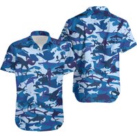 Shark Blue Hawaiian Shirt