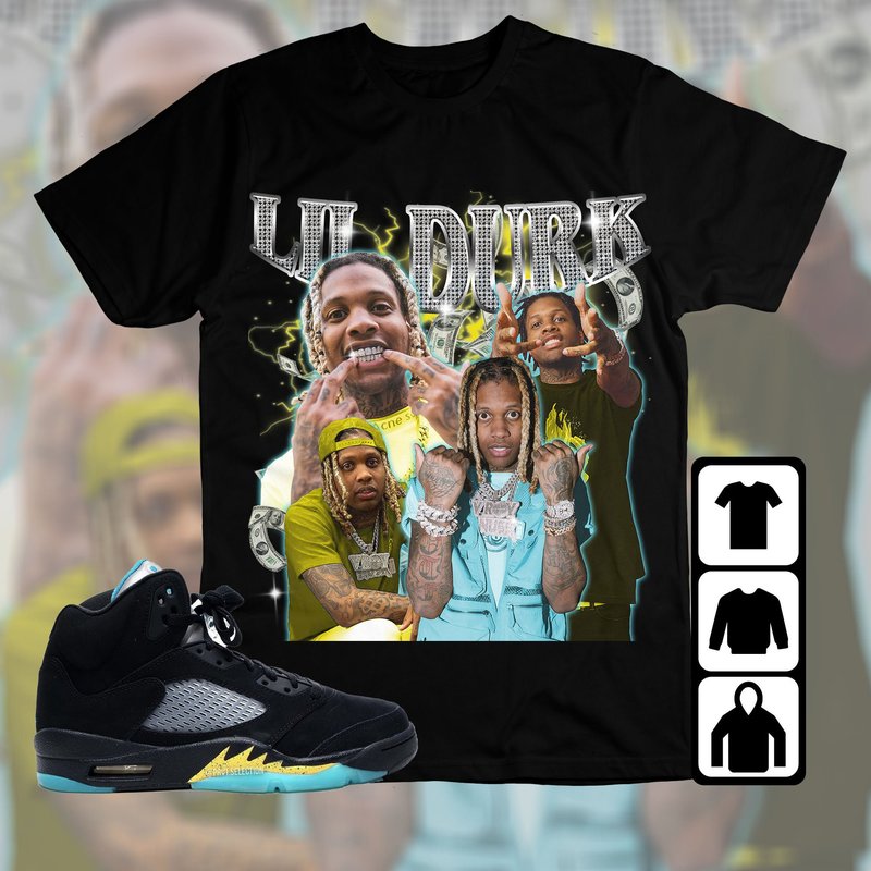 Jordan 5 Aqua Unisex T-shirt, Ld Rapper, Shirt To Match Sneaker — T-shirts pour hommes