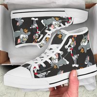 Tom & Jerry Funny Cartoon High Top Sneakers