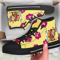 Scooby Doo, Flower Power, Cartoon High Top Sneakers