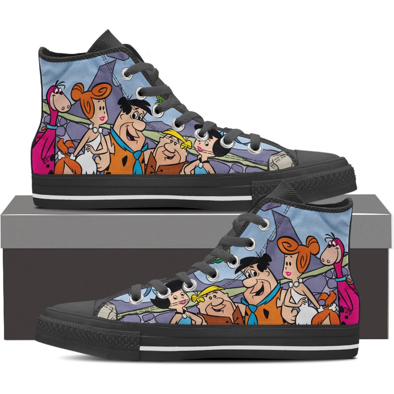 Flintstones Shoes | Fred Flintstone Canvas High Top Sneakers For Men And Women — Chaussures décontractées pour hommes