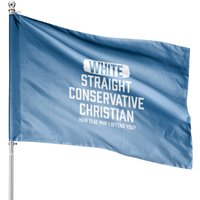 White Straight Conservative Christian House Flags