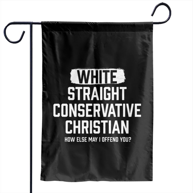 White Straight Conservative Christian Garden Flags — Decorative Flags