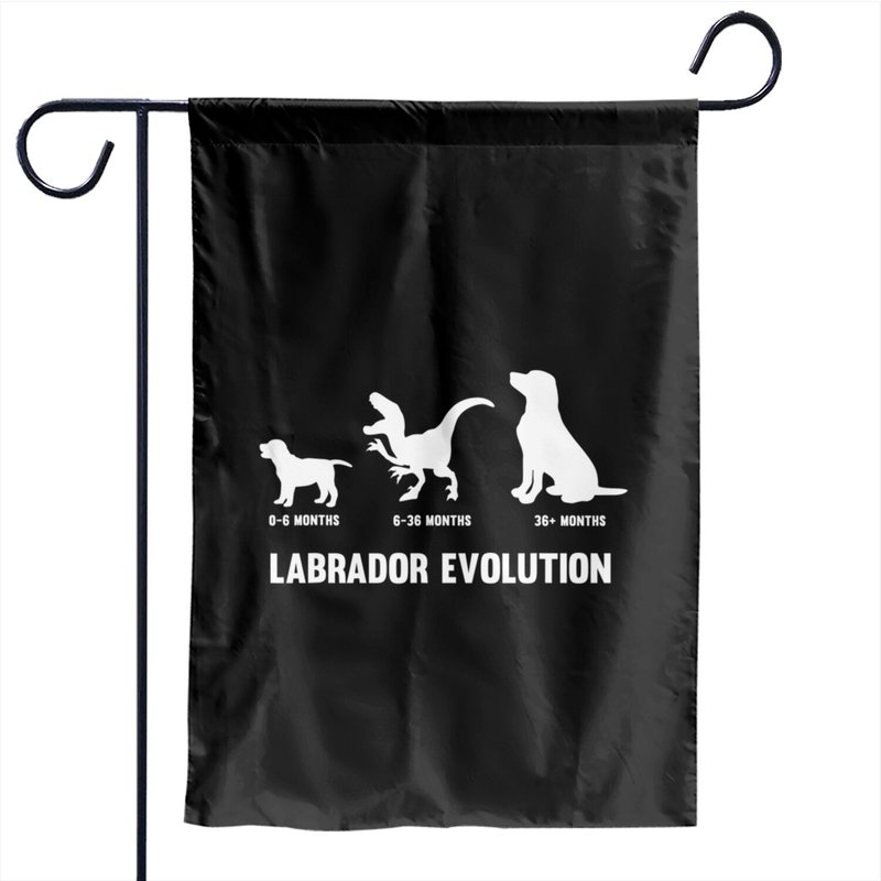 Labrador Retriever Evolution Design For A Labrador Owner Garden Flags — Drapeaux décoratifs