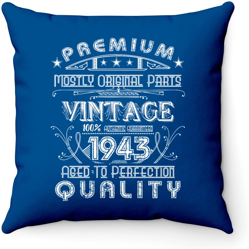 Funny Novelty Gift For 75th Birthday Throw Pillows — Coussins décoratifs