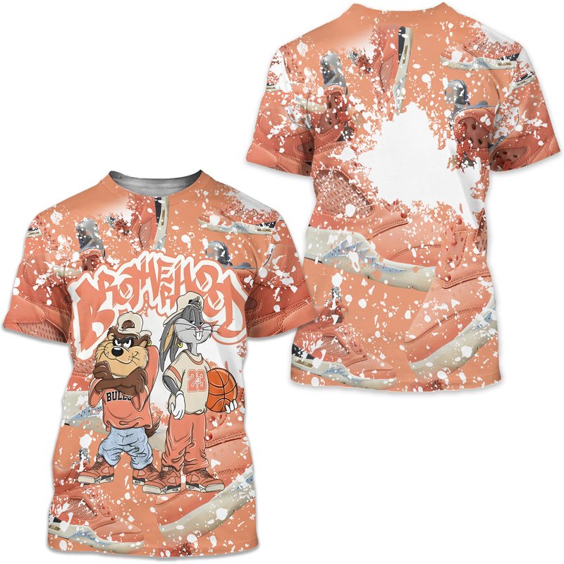 Orange Brotherhood Bunny Tazmanian 3d T-shirt