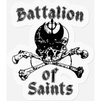 Battalion Of Saints Unisex Stickers: Skull & Crossbones